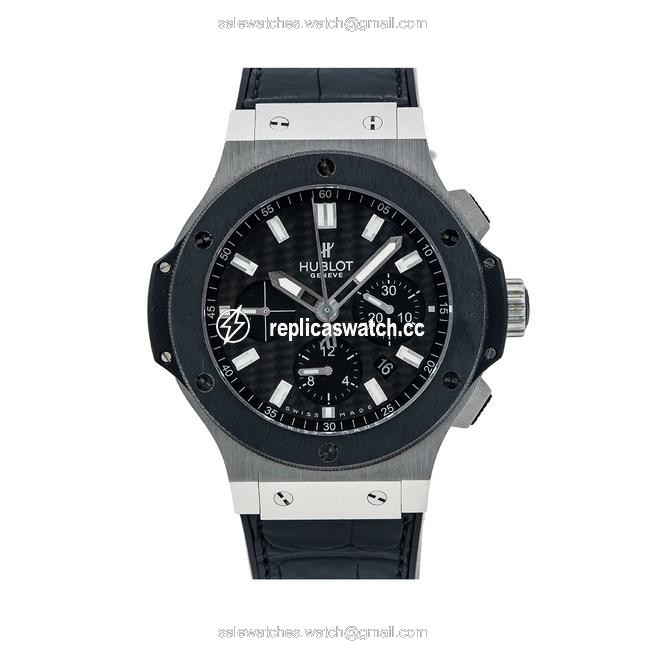 Hublot Black Big Bang 301.sm 44mm Dial with Leather Bracelet Watch Hublot Black Big Bang 301.sm 44mm Dial with Leather Bracelet Watch