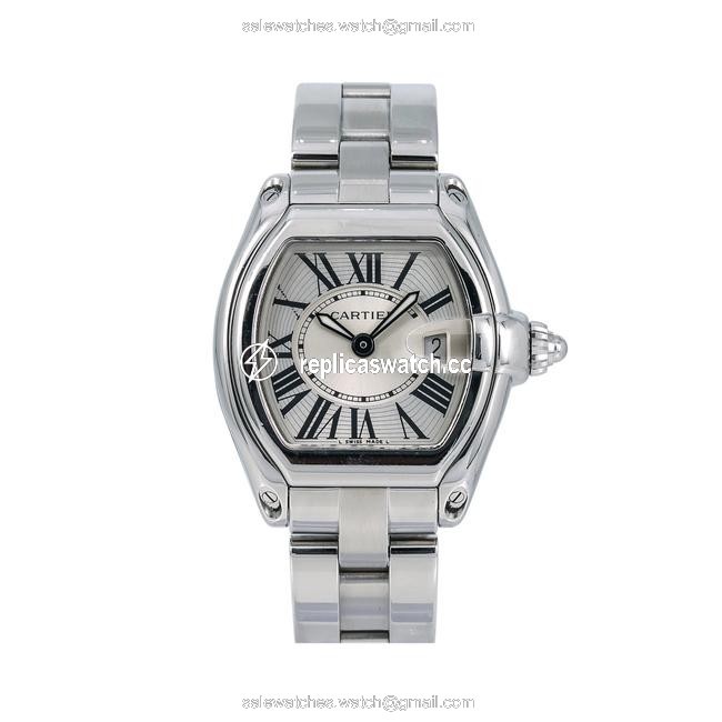 Cartier Silver Roadster W62016v3 36mm Dial with Stainless Steel Bracel Watch Cartier Silver Roadster W62016v3 36mm Dial with Stainless Steel Bracel Watch