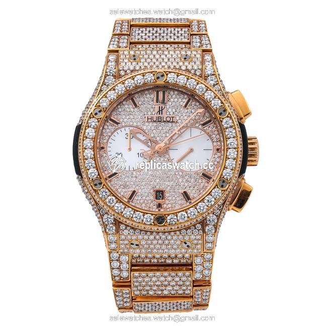 Hublot Champagne Classic Fusion Chronograph 520ox1180 45mm Diamond Dia Watch Hublot Champagne Classic Fusion Chronograph 520ox1180 45mm Diamond Dia Watch