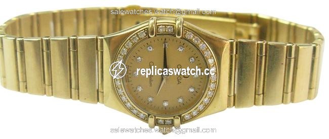 Omega Yellow Gold Constellation Brushed 24mm Ladies Ref 1167.15.00 Watch Omega Yellow Gold Constellation Brushed 24mm Ladies Ref 1167.15.00 Watch
