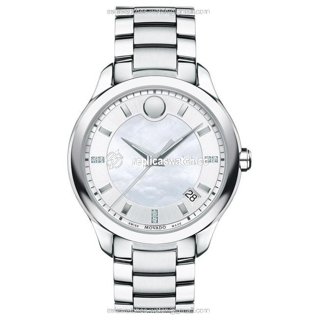 Movado Silver Bellina Stainless Mother Of Pearl Diamond Womens 0606978 Watch Movado Silver Bellina Stainless Mother Of Pearl Diamond Womens 0606978 Watch