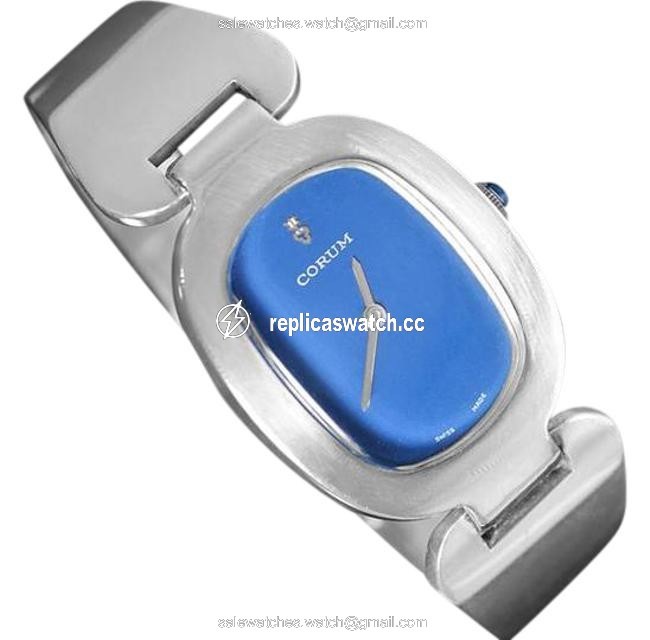 Corum Dark Sky Blue "Love Bond" Ladies Vintage Bangle Bracelet Sterling Silv Watch Corum Dark Sky Blue "Love Bond" Ladies Vintage Bangle Bracelet Sterling Silv Watch