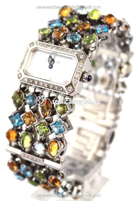 Corum Ladys Multicolored Semi-precious Stones Bracelet Watch Corum Ladys Multicolored Semi-precious Stones Bracelet Watch
