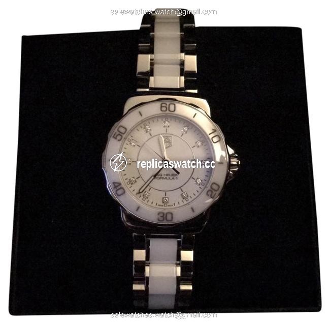 TAG Heuer White & Silver Formula 1 Ceramic Diamonds 200m-32mm (Wah1315.ba0868) Watch TAG Heuer White & Silver Formula 1 Ceramic Diamonds 200m-32mm (Wah1315.ba0868) Watch