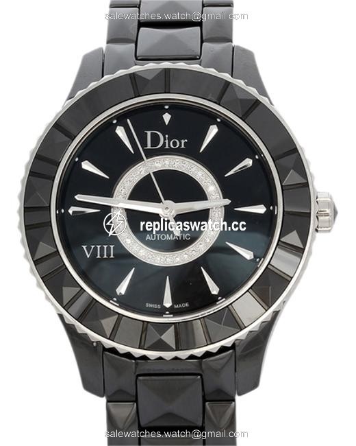 Dior Black Ceramic & Stainless Steel Diamond Viii 38mm Watch Dior Black Ceramic & Stainless Steel Diamond Viii 38mm Watch