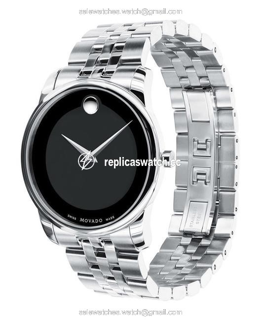 Movado Black/Silver Museum Classic Stainless Steel 0606504 Watch Movado Black/Silver Museum Classic Stainless Steel 0606504 Watch