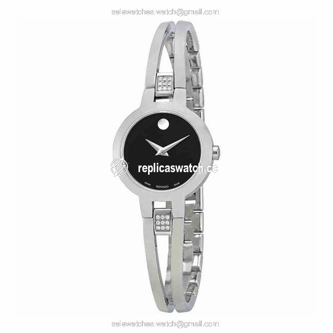Movado Black/Silver Amorosa Diamond 0607154 Watch Movado Black/Silver Amorosa Diamond 0607154 Watch