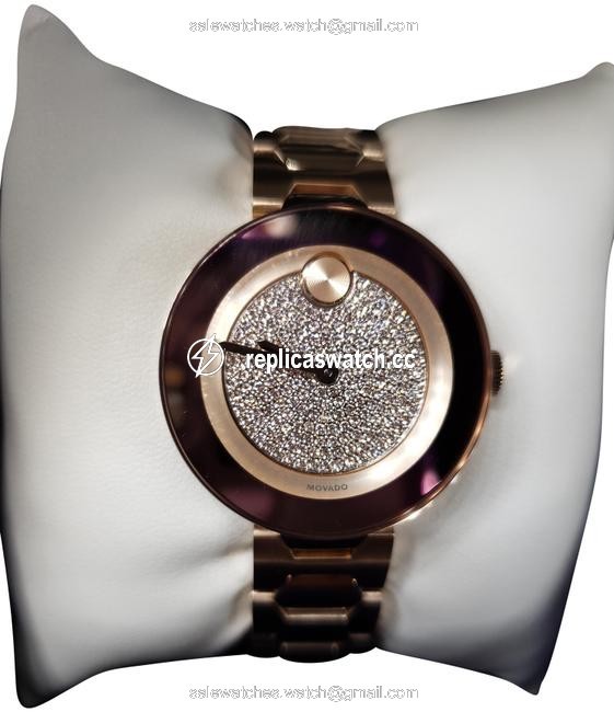 Movado Rose Gold Crystal Pave Dial Ladies 3600493 Watch Movado Rose Gold Crystal Pave Dial Ladies 3600493 Watch