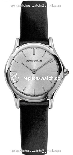 Emporio Armani Black Womens Swiss Leather Strap 28mm Watch Emporio Armani Black Womens Swiss Leather Strap 28mm Watch