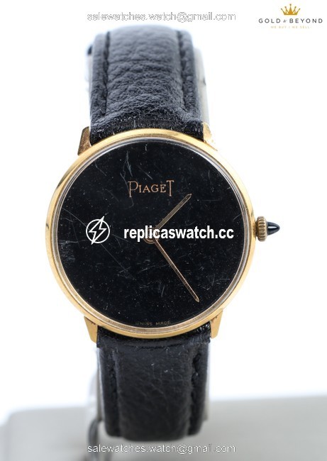 Piaget Black/ Gold Plated Vintage 18kt Electro Watch Piaget Black/ Gold Plated Vintage 18kt Electro Watch