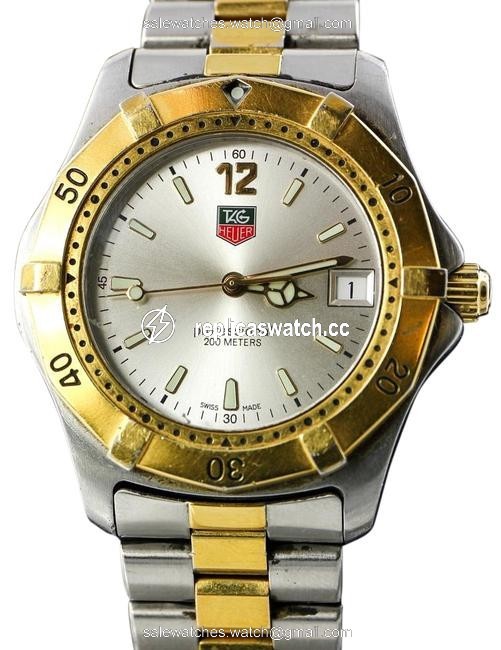 TAG Heuer Gold Tone and Stainless Steel Professional Wk1120-1 Two Watch TAG Heuer Gold Tone and Stainless Steel Professional Wk1120-1 Two Watch