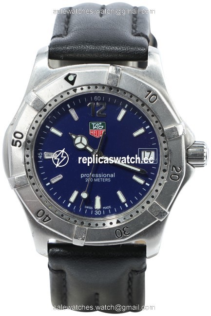 TAG Heuer Blue/ Steel Professional 200m Wk1113 Watch TAG Heuer Blue/ Steel Professional 200m Wk1113 Watch