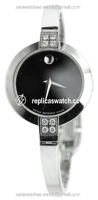 Movado Silver Stainless Steel Museum Diamond 84 A1 1830s Watch Movado Silver Stainless Steel Museum Diamond 84 A1 1830s Watch
