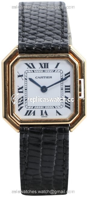 Cartier Gold/Black Ceinture 18k 7809 Watch Cartier Gold/Black Ceinture 18k 7809 Watch