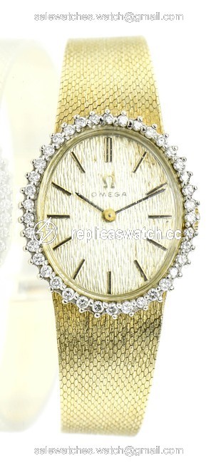 Omega Gold Vintage Ladies Diamond Watch Omega Gold Vintage Ladies Diamond Watch
