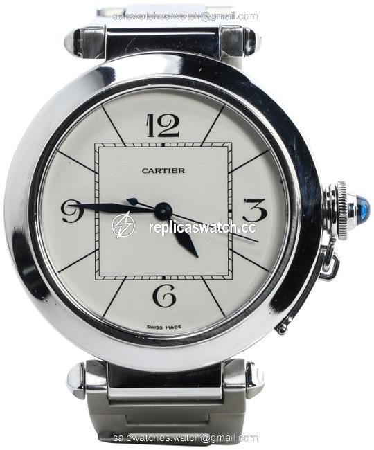 Cartier White/ Stainless Steel Pasha De 42mm 2730 Watch Cartier White/ Stainless Steel Pasha De 42mm 2730 Watch