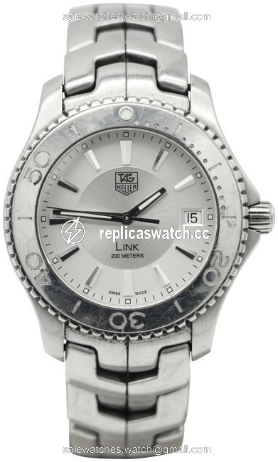 TAG Heuer Silver/ Steel Link 39mm Quartz Wj1111 Watch TAG Heuer Silver/ Steel Link 39mm Quartz Wj1111 Watch