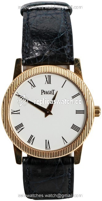 Piaget Gold/White Altiplano Ribbed 34mm 18kt Watch Piaget Gold/White Altiplano Ribbed 34mm 18kt Watch