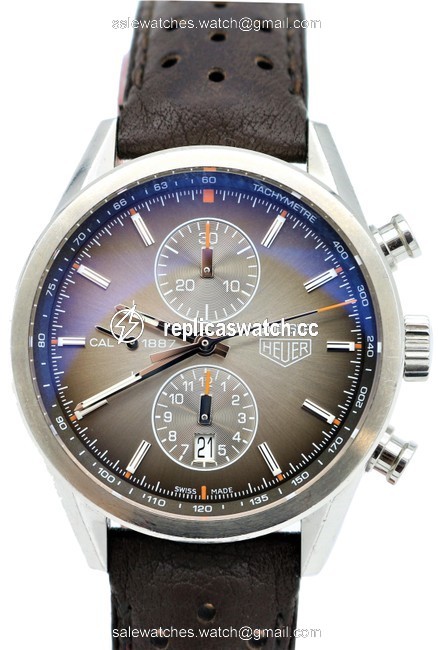 TAG Heuer Stainless Steel and Leather 300 Slr Limited Edition Watch TAG Heuer Stainless Steel and Leather 300 Slr Limited Edition Watch