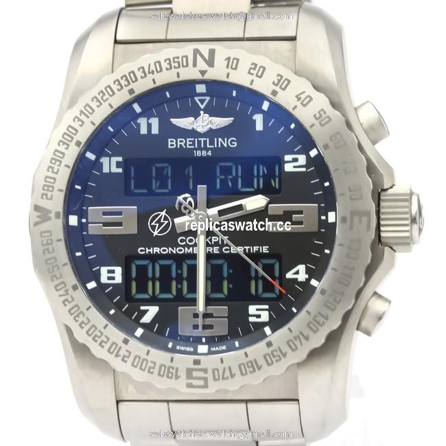 Breitling Cockpit Quartz Titanium Mens Sports Eb5010 Watch Breitling Cockpit Quartz Titanium Mens Sports Eb5010 Watch