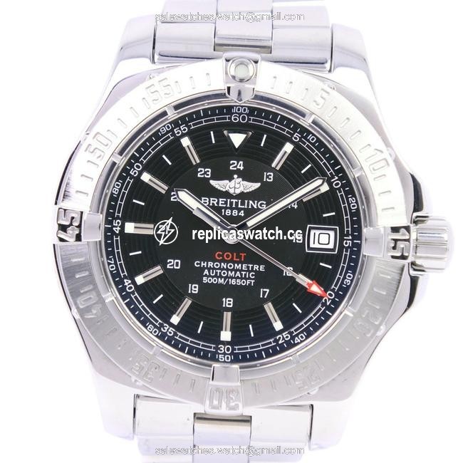 Breitling Colt A17380 Stainless Steel Self-winding Mens Black Dial Watch Breitling Colt A17380 Stainless Steel Self-winding Mens Black Dial Watch
