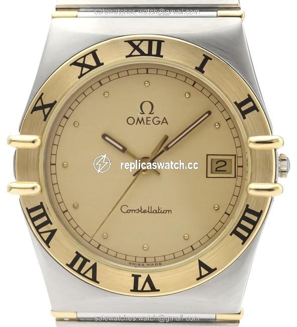 Omega Constellation 18k Gold Steel Quartz Mens 396.1070 Watch Omega Constellation 18k Gold Steel Quartz Mens 396.1070 Watch