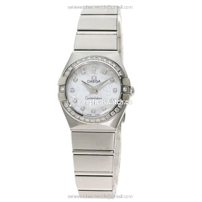 Omega 123.15.24.60.55.005 Constellation Bezel Diamond Stainless Steel Ladies Watch Omega 123.15.24.60.55.005 Constellation Bezel Diamond Stainless Steel Ladies Watch
