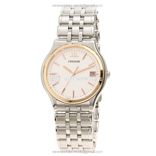 Seiko Gcaz056 8j86-7a00 Credor Signo 130th Anniversary Model Stainless Steel K18pg Mens Watch Seiko Gcaz056 8j86-7a00 Credor Signo 130th Anniversary Model Stainless Steel K18pg Mens Watch