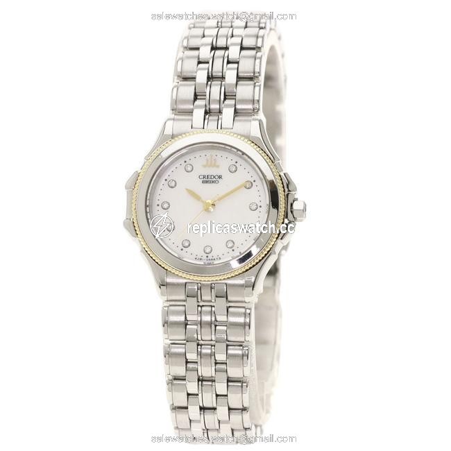 Seiko Gsas978 4j81-0b20 Credor 11p Diamond Stainless Steel Ladies Watch Seiko Gsas978 4j81-0b20 Credor 11p Diamond Stainless Steel Ladies Watch