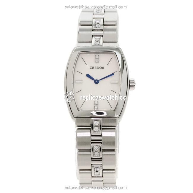 Seiko Gswe961 5a70-0af0 Credor Signo Aqua Stainless Steel Ladies Watch Seiko Gswe961 5a70-0af0 Credor Signo Aqua Stainless Steel Ladies Watch