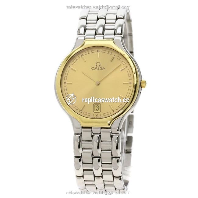 Omega Devil Symbol Stainless Steel Combination Mens Watch Omega Devil Symbol Stainless Steel Combination Mens Watch
