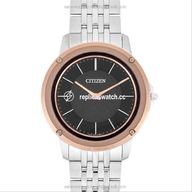 Citizen Solar Eco-drive One Stainless Steel Mens Black Dial Ar5055-58e Watch Citizen Solar Eco-drive One Stainless Steel Mens Black Dial Ar5055-58e Watch