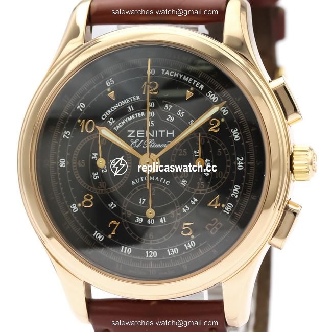 Zenith El Primero Rose Gold (18k) Mens Sports 17.0500.400 Watch Zenith El Primero Rose Gold (18k) Mens Sports 17.0500.400 Watch