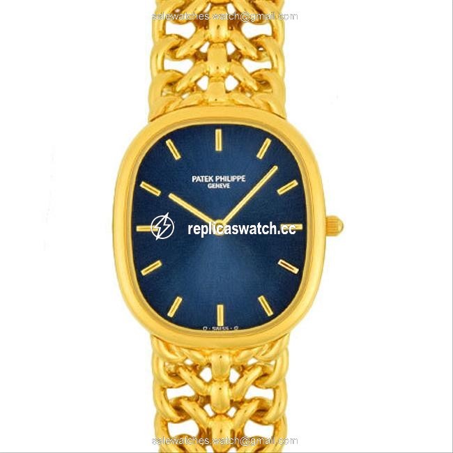 Patek Philippe Ellipse Golden K18 Yellow Gold Mens Navy Dial 3738 119 Watch Patek Philippe Ellipse Golden K18 Yellow Gold Mens Navy Dial 3738 119 Watch