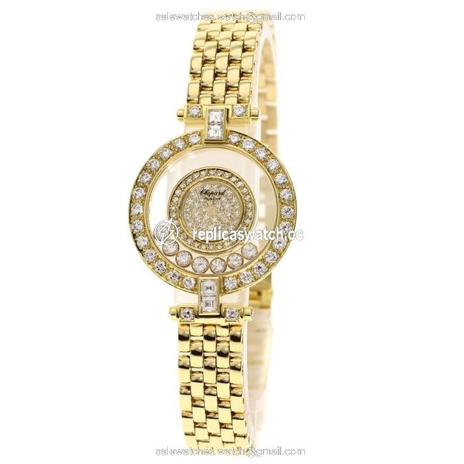 Chopard 7p Happy Diamonds 20 5011 K18 Yellow Gold K18yg Ladies Watch Chopard 7p Happy Diamonds 20 5011 K18 Yellow Gold K18yg Ladies Watch