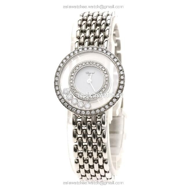 Chopard 20 5691 Happy Diamonds 5p Moving Diamond Wrist K18 White Gold K18wg Ladies Watch Chopard 20 5691 Happy Diamonds 5p Moving Diamond Wrist K18 White Gold K18wg Ladies Watch