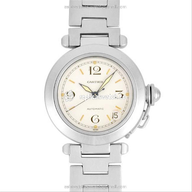 Cartier Pasha C Stainless Steel Boys White Dial W31015m7 Watch Cartier Pasha C Stainless Steel Boys White Dial W31015m7 Watch