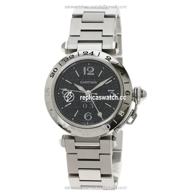 Cartier W31049m7 Pasha C Meridian Gmt Stainless Steel Boys Watch Cartier W31049m7 Pasha C Meridian Gmt Stainless Steel Boys Watch