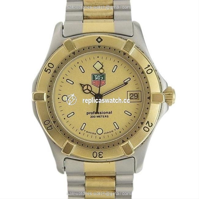 TAG Heuer Gold / Silver Professional Stainless Steel Mid Size Quartz Wrist 964.013 Watch TAG Heuer Gold / Silver Professional Stainless Steel Mid Size Quartz Wrist 964.013 Watch