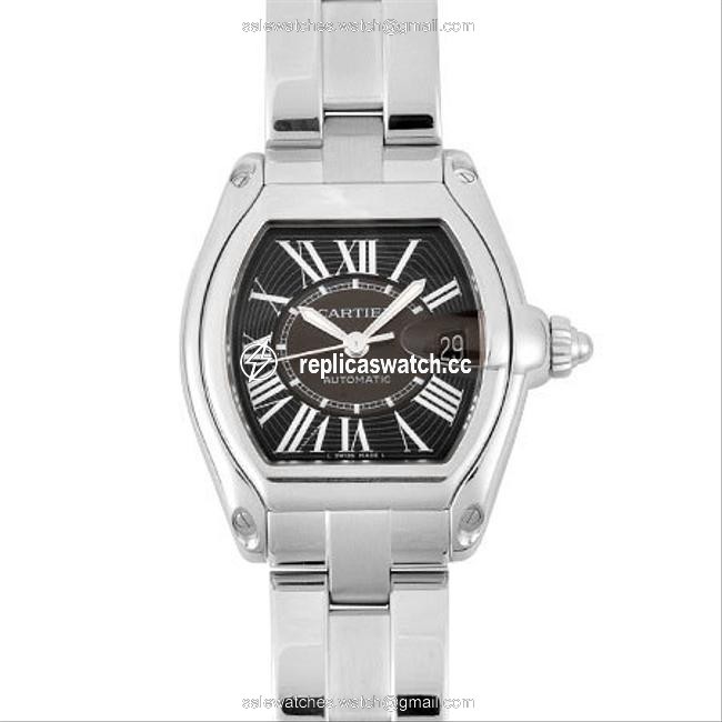 Cartier Roadster Lm Mens Stainless Steel Black Dial W62041v3 Watch Cartier Roadster Lm Mens Stainless Steel Black Dial W62041v3 Watch