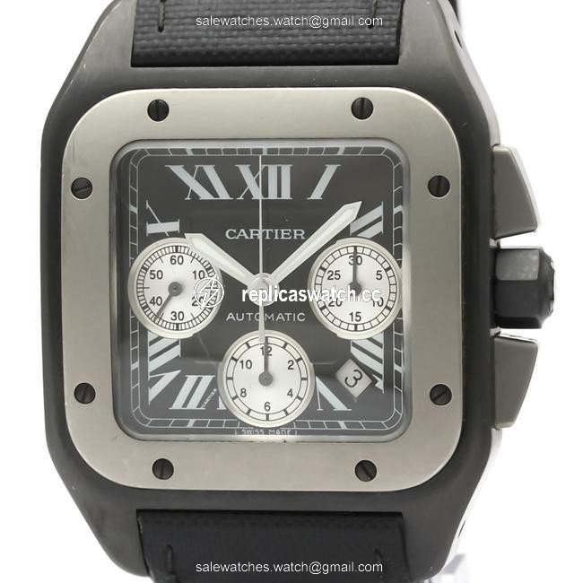 Cartier Santos 100 Stainless Steel Titanium Mens Sports W2020005 Watch Cartier Santos 100 Stainless Steel Titanium Mens Sports W2020005 Watch