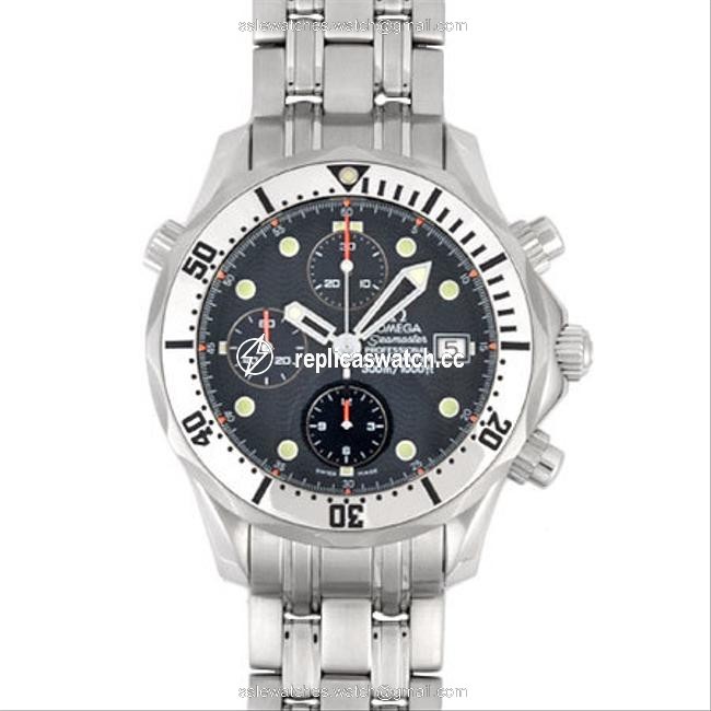 Omega Seamaster Professional 300 Chronograph Stainless Steel Mens Navy Dial 2598.80 Watch Omega Seamaster Professional 300 Chronograph Stainless Steel Mens Navy Dial 2598.80 Watch