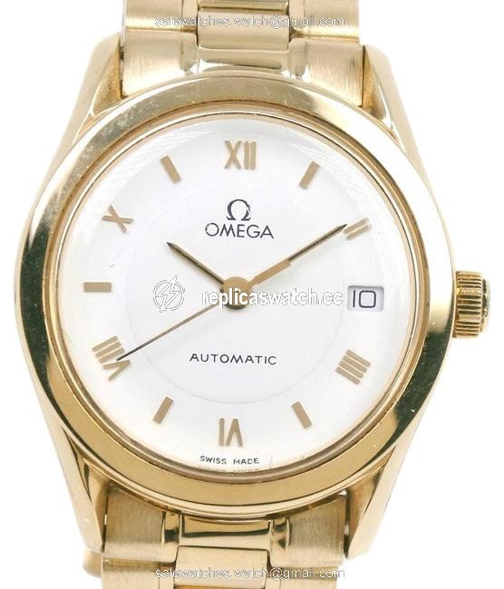 Omega Seamaster Maison Fondee En 1848 Cal.720 K18 Yellow Gold Self-winding Ladies White Dial Watch Omega Seamaster Maison Fondee En 1848 Cal.720 K18 Yellow Gold Self-winding Ladies White Dial Watch