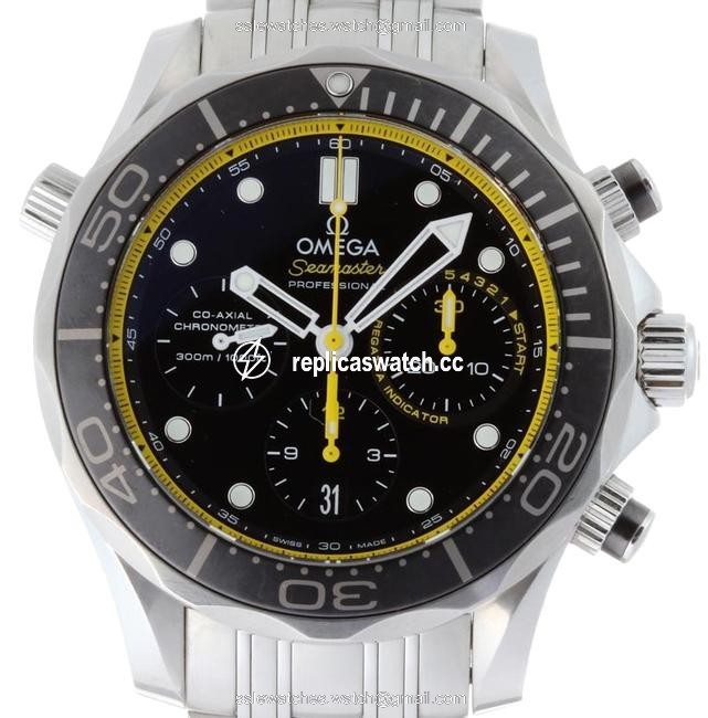 Omega Seamaster Diver 300m Co-axial Chronograph Mens 212.30.44.50.01.002 Stainless Steel Black Dial Dh54979 Watch Omega Seamaster Diver 300m Co-axial Chronograph Mens 212.30.44.50.01.002 Stainless Steel Black Dial Dh54979 Watch