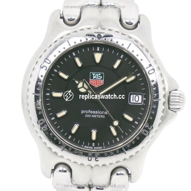 TAG Heuer Cell Wg1214-k0 Stainless Steel Quartz Boys Black Dial Watch TAG Heuer Cell Wg1214-k0 Stainless Steel Quartz Boys Black Dial Watch