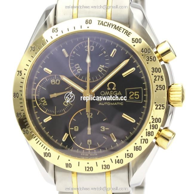Omega Speedmaster Stainless Steel Yellow Gold (18k) Mens Sports 3313.50 Watch Omega Speedmaster Stainless Steel Yellow Gold (18k) Mens Sports 3313.50 Watch