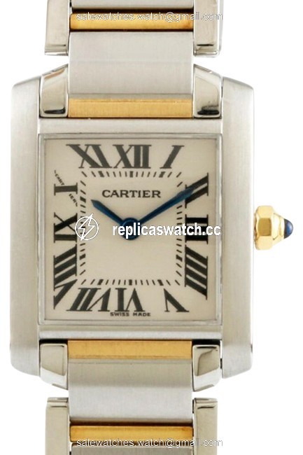 Cartier Tank Francaise Ladies Stainless Steel K18 Gold Watch Cartier Tank Francaise Ladies Stainless Steel K18 Gold Watch