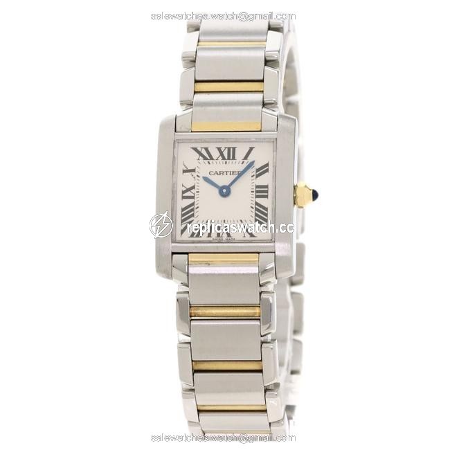 Cartier W51007q4 Tank Francaise Sm Stainless Steel K18 Yellow Goal Ladies Watch Cartier W51007q4 Tank Francaise Sm Stainless Steel K18 Yellow Goal Ladies Watch