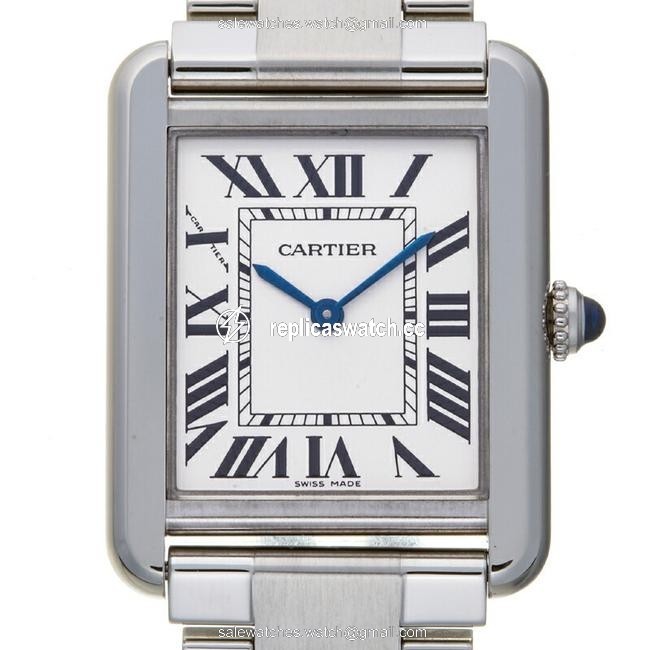 Cartier Roman Tank Solo Ladies W5200013 Stainless Steel Silver Dial Watch Cartier Roman Tank Solo Ladies W5200013 Stainless Steel Silver Dial Watch