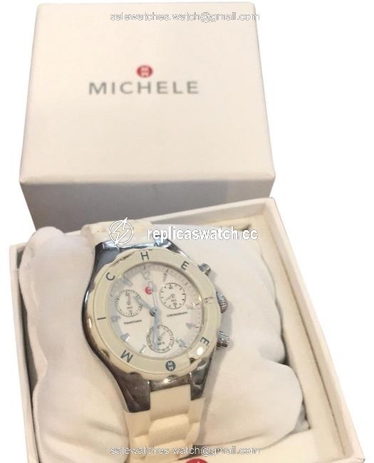 Michele White Jelly Tahitian Bean Stainless Steel Watch Michele White Jelly Tahitian Bean Stainless Steel Watch